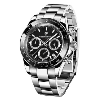 Men's Business Watch Multifunction Calendar Chronograph Stainless Steel