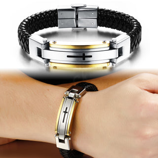 Cross stainless steel bracelet