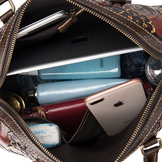 The first layer of leather hand-colored leather handbag