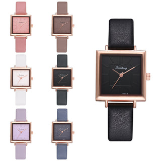 Ladies Fashion Trend Simple Pure Color Scale Belt Quartz Watch