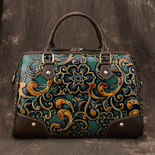 The first layer of leather hand-colored leather handbag