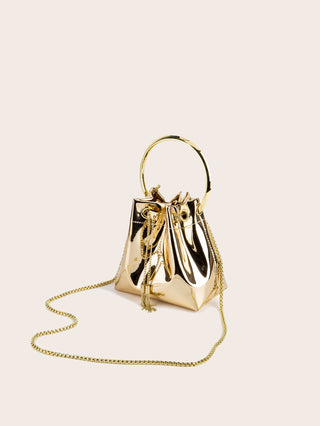 Metal Mirror Mini Chain Handheld One Shoulder Crossbody Bag