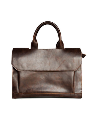 Crazy Horse Leather Brief Shoulder Crossbody Bag