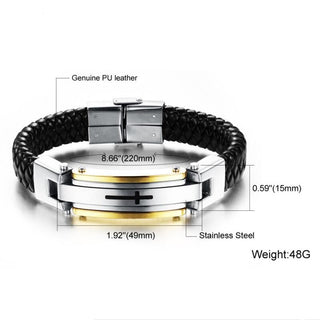 Cross stainless steel bracelet