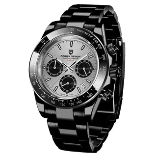 Men's Business Watch Multifunction Calendar Chronograph Stainless Steel