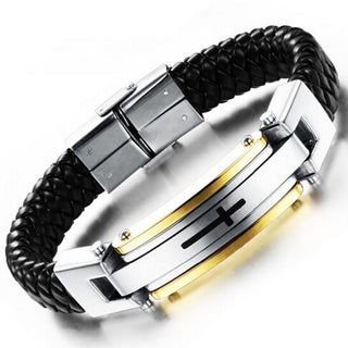 Cross stainless steel bracelet