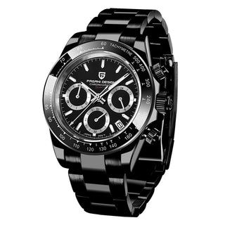 Men's Business Watch Multifunction Calendar Chronograph Stainless Steel