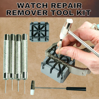 Watch Strap Repair Link Pins Remover Tool Kit Hammer Punch Watch Band Holder