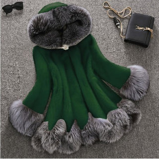 Faux fur mink fur coat