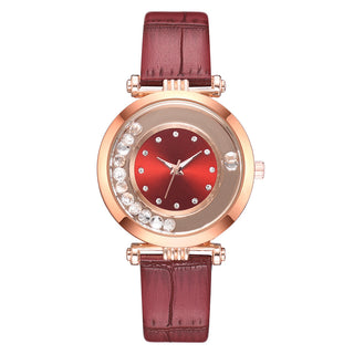 Rhinestone Ball Fashion Watch Fashion Serpentine PU Leather